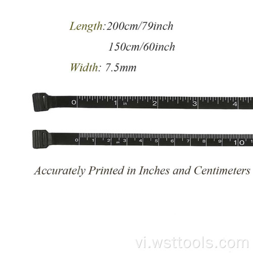 Thước đo băng keo kép màu đen di động (60 inch / 79 inch)